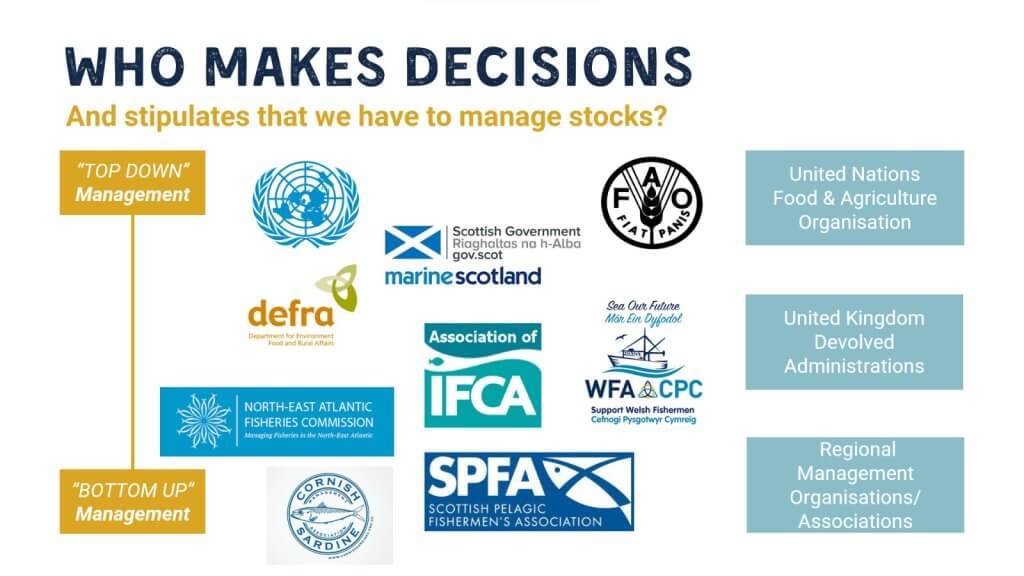Who makes decisions in the UK fishing industry?